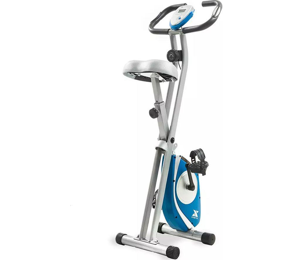 XTERRA Fitness FB150 Folding Exercise Bike - Silver & Blue image number 3 of 5