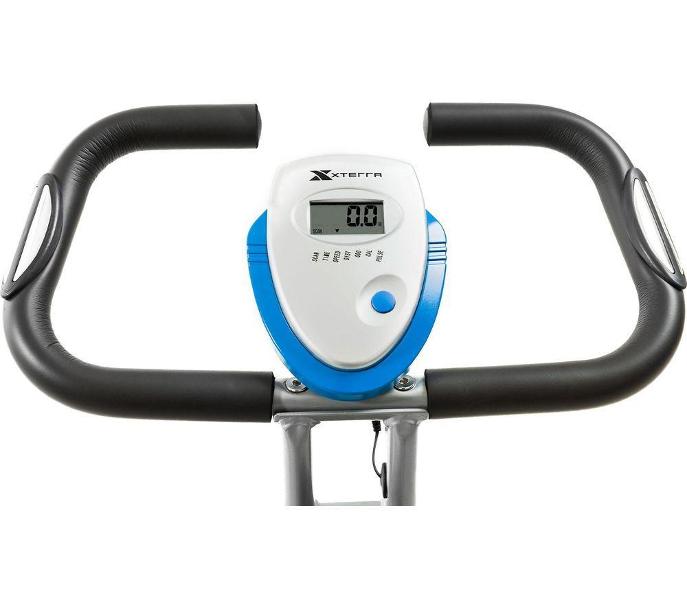 XTERRA Fitness FB150 Folding Exercise Bike - Silver & Blue image number 5 of 5
