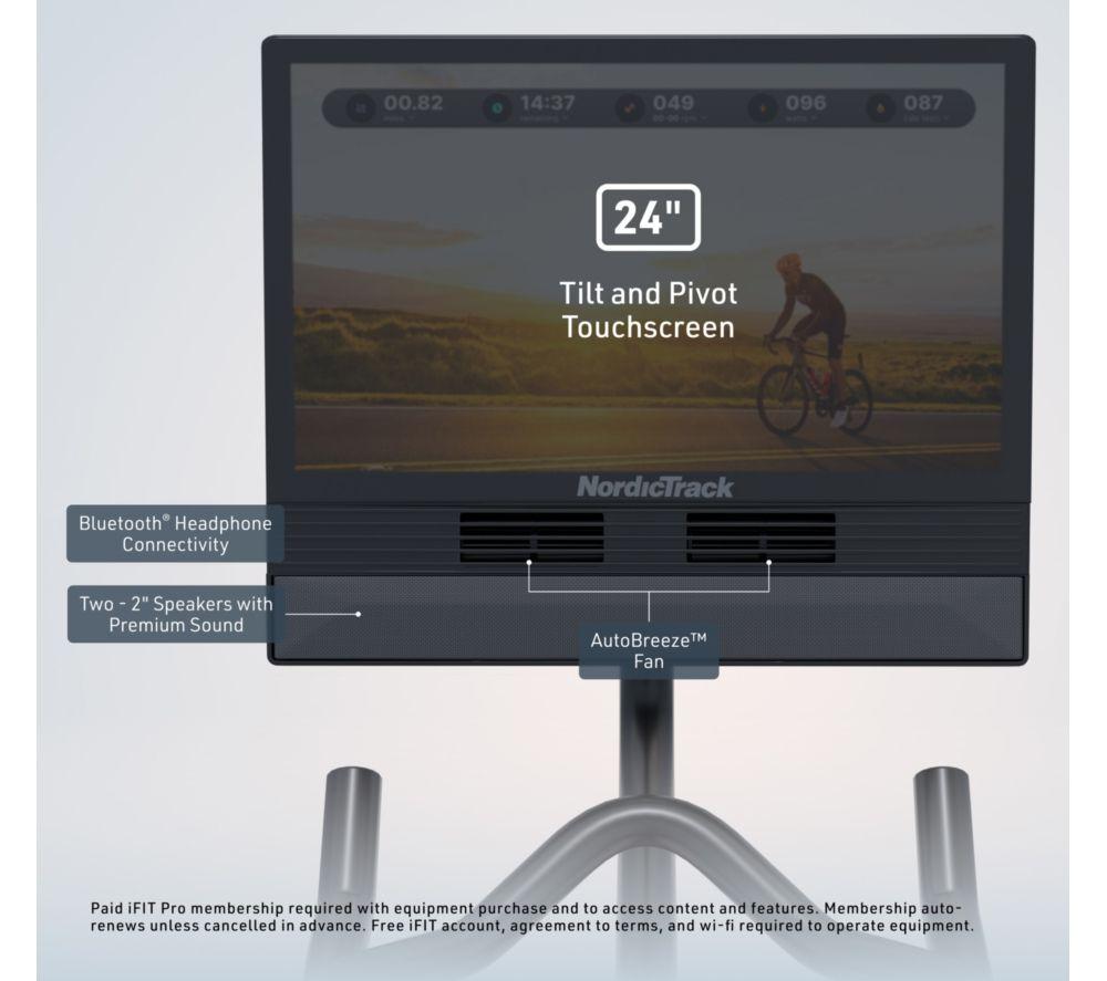 NORDICTRACK S 24 Studio Smart WiFi Exercise Bike - Black image number 4 of 6