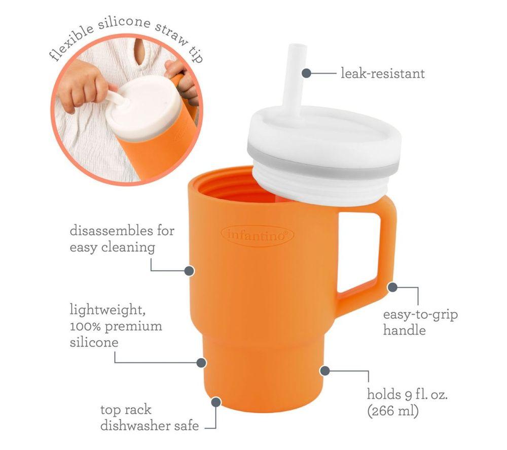 INFANTINO My First Tumbler - Orange, 266 ml image number 2 of 3