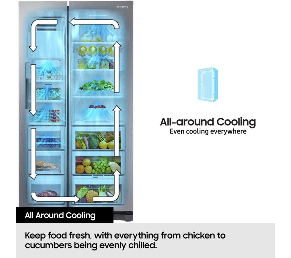 SAMSUNG Bespoke AI Series 7 SpaceMax RS57DG410EB4EU Smart American-Style Fridge Freezer - Black image number 5 of 8