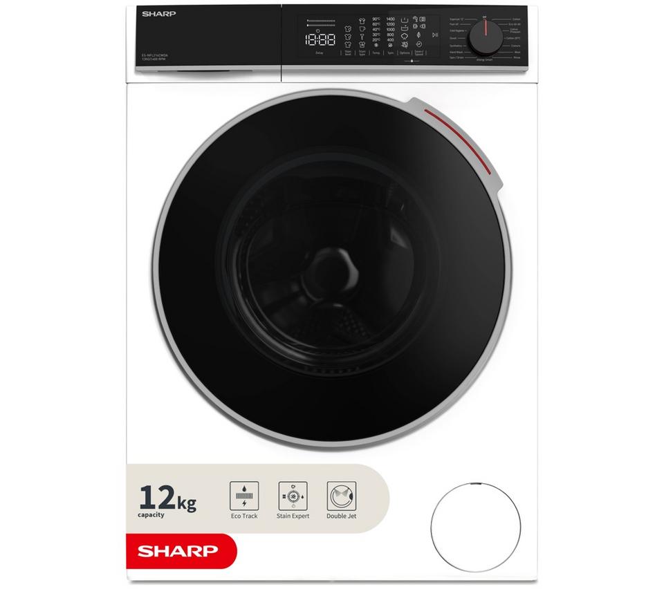 SHARP ES-NFL214CWDA-EN 12 kg 1400 Spin Washing Machine - White