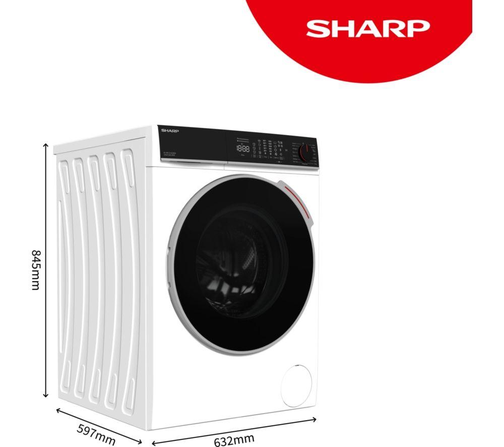 SHARP ES-NFL214CWDA-EN 12 kg 1400 Spin Washing Machine - White image number 2 of 6