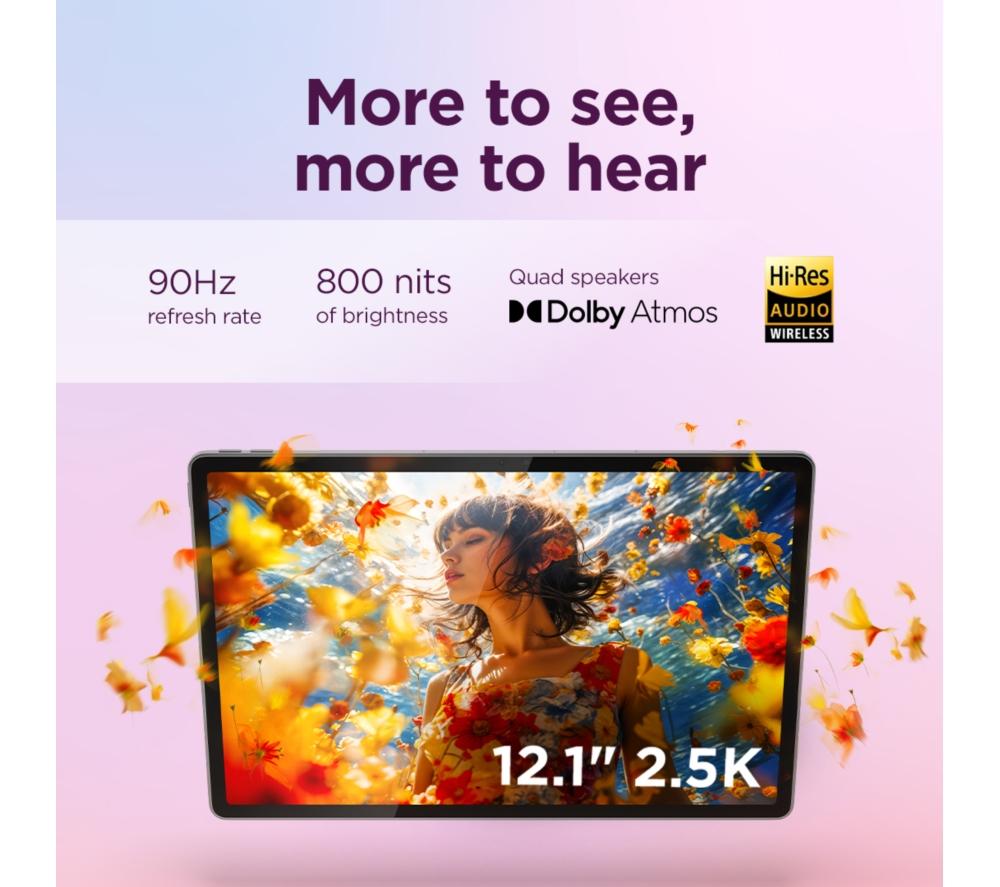 LENOVO Idea Tab Plus 12.1" Tablet - 256 GB, Cloud Grey image number 5 of 9