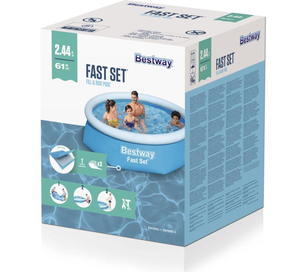 BESTWAY Fast Set 8' x 24" Inflatable Pool - Blue image number 2 of 3
