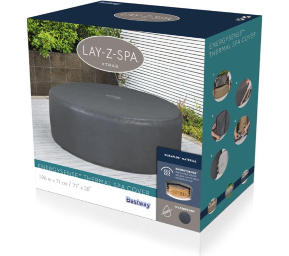 LAY-Z-SPA BW60318 Large Round Thermal Hot Tub Cover - Grey image number 2 of 4