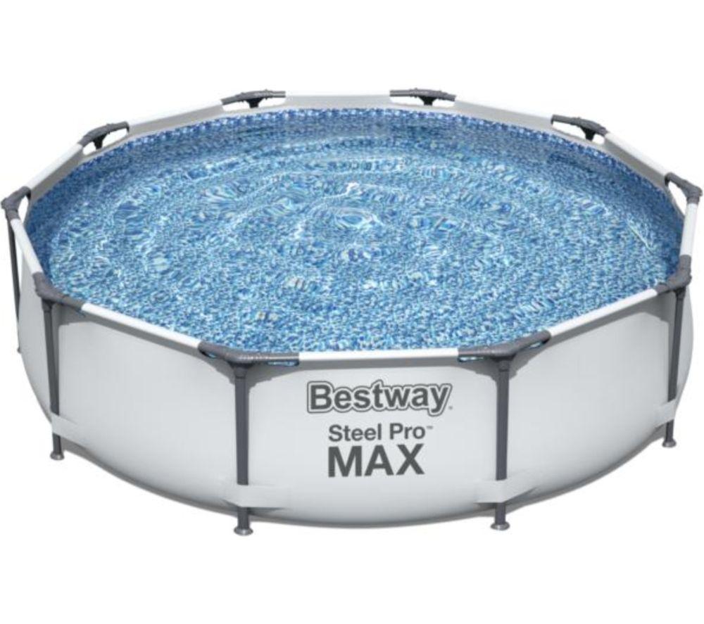 BESTWAY 10ft x 30" Steel Pro Max BW56408GB-21 Round Swimming Pool - Grey image number 3 of 4