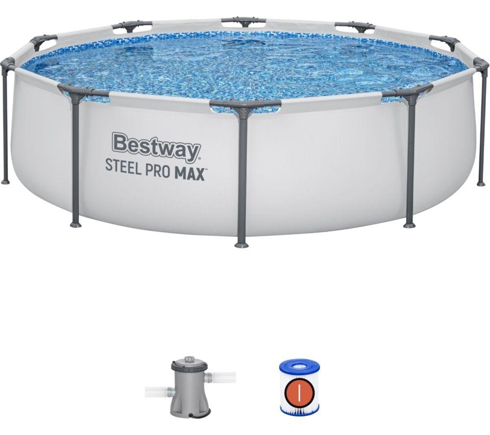 BESTWAY 10ft x 30" Steel Pro Max BW56408GB-21 Round Swimming Pool - Grey image number 4 of 4