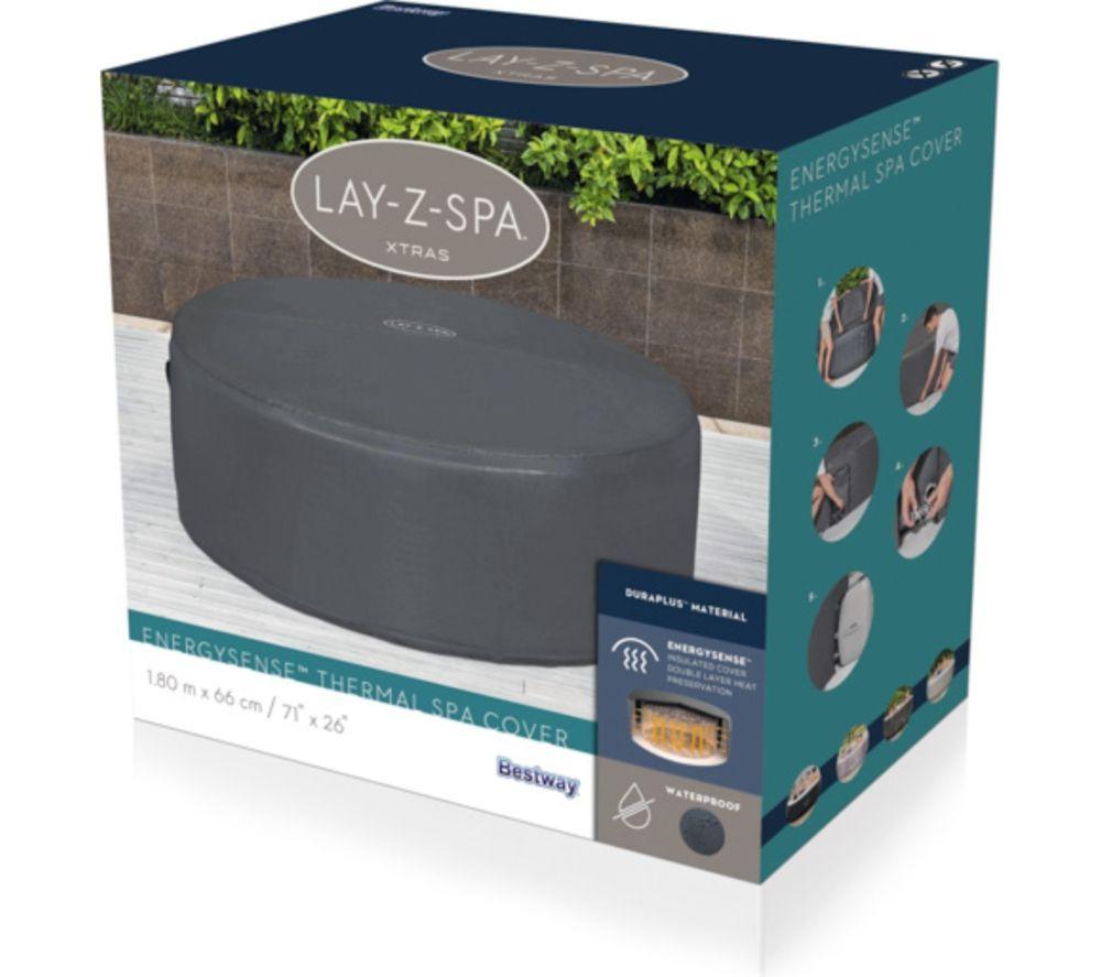 LAY-Z-SPA BW60317 Small Round Thermal Hot Tub Cover - Grey image number 2 of 4