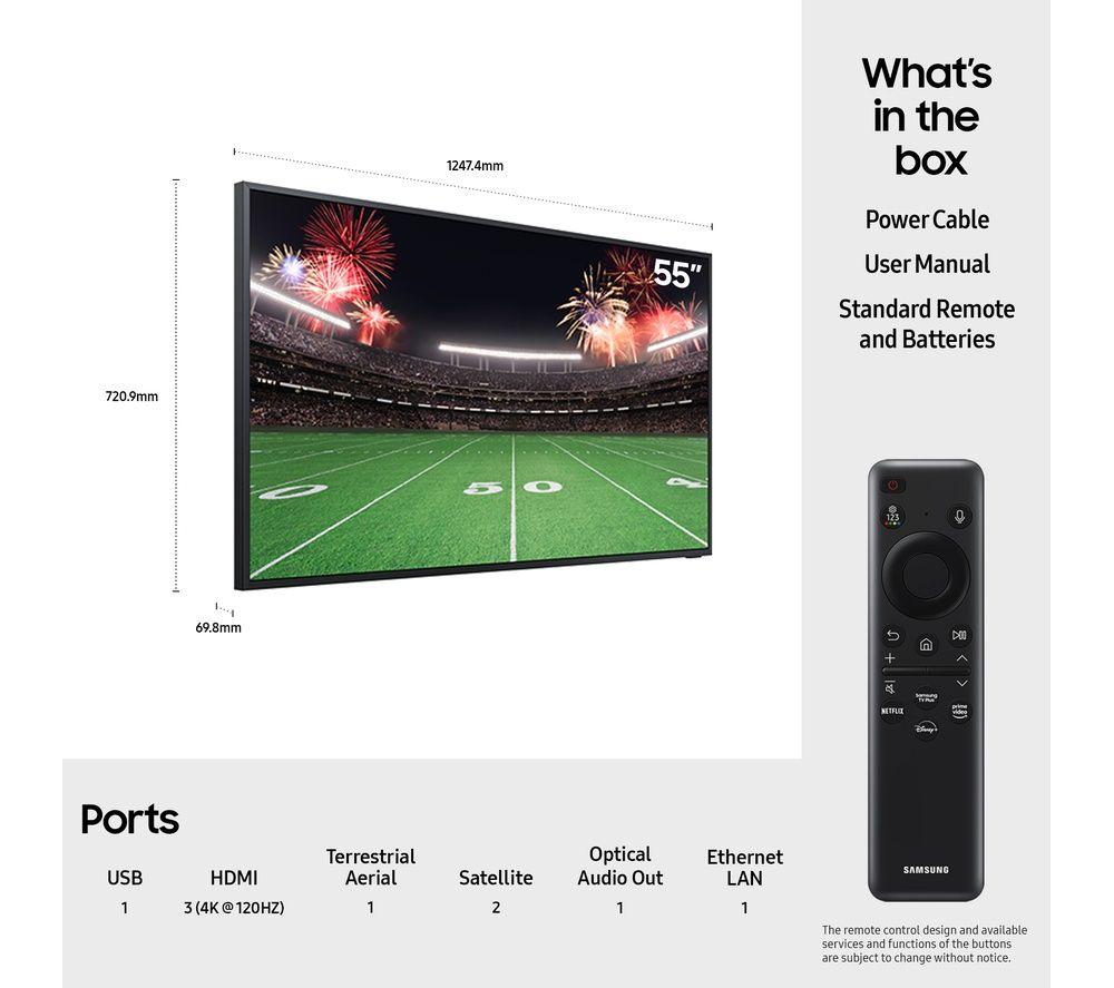 SAMSUNG The Terrace 55" Neo QLED 4K Outdoor Smart TV - QE55LST7DA image number 10 of 15