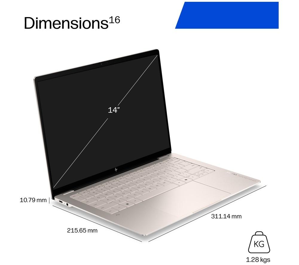 HP OmniBook Ultra Next Gen AI 14" Laptop - Intel&reg; Core&trade; Ultra 7, 2 TB SSD, Silk Sand image number 19 of 27