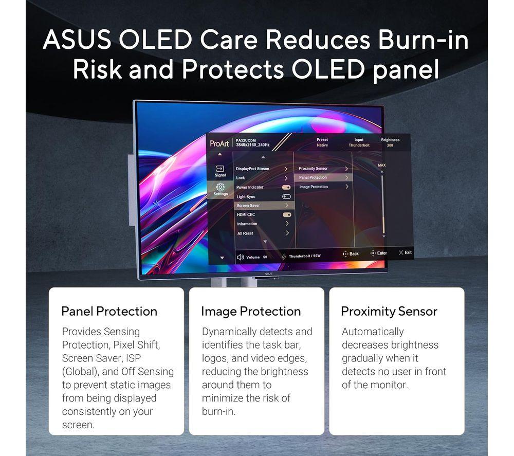 ASUS ProArt PA32UCDM 4K Ultra HD 32" OLED Monitor - Black & Silver image number 9 of 11