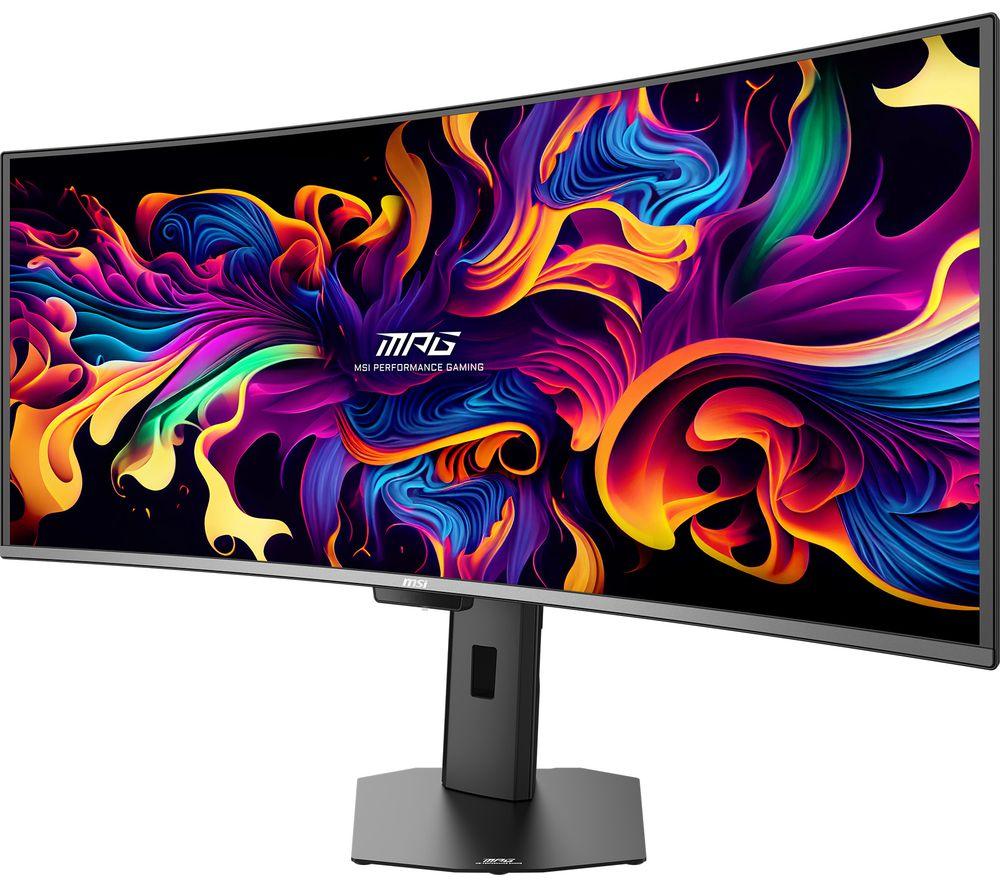 MSI MPG 341CQR X36 Quad HD 34" Curved Quantum Dot QD-OLED Gaming Monitor - Black image number 2 of 13