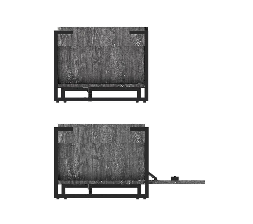 AVF AVF Ridgewood 2.28m Slatted TV Stand for up to 100" TVs - Gunmetal Grey & Rustic Black Grain image number 3 of 8