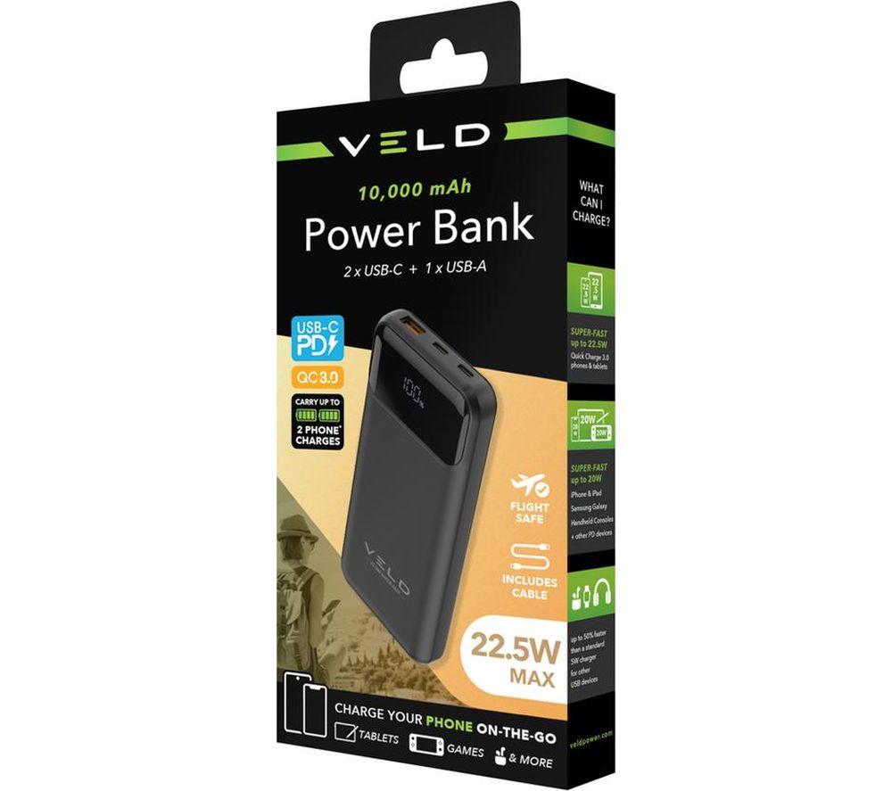 VELD VPB1022B Portable Power Bank - Black image number 5 of 5