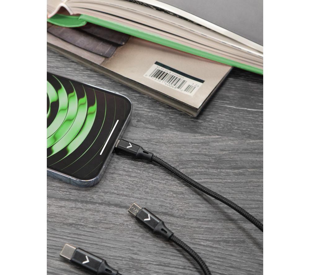 VELD 3-in-1 Braided USB & Lightning Cable - 1.2 m image number 3 of 3