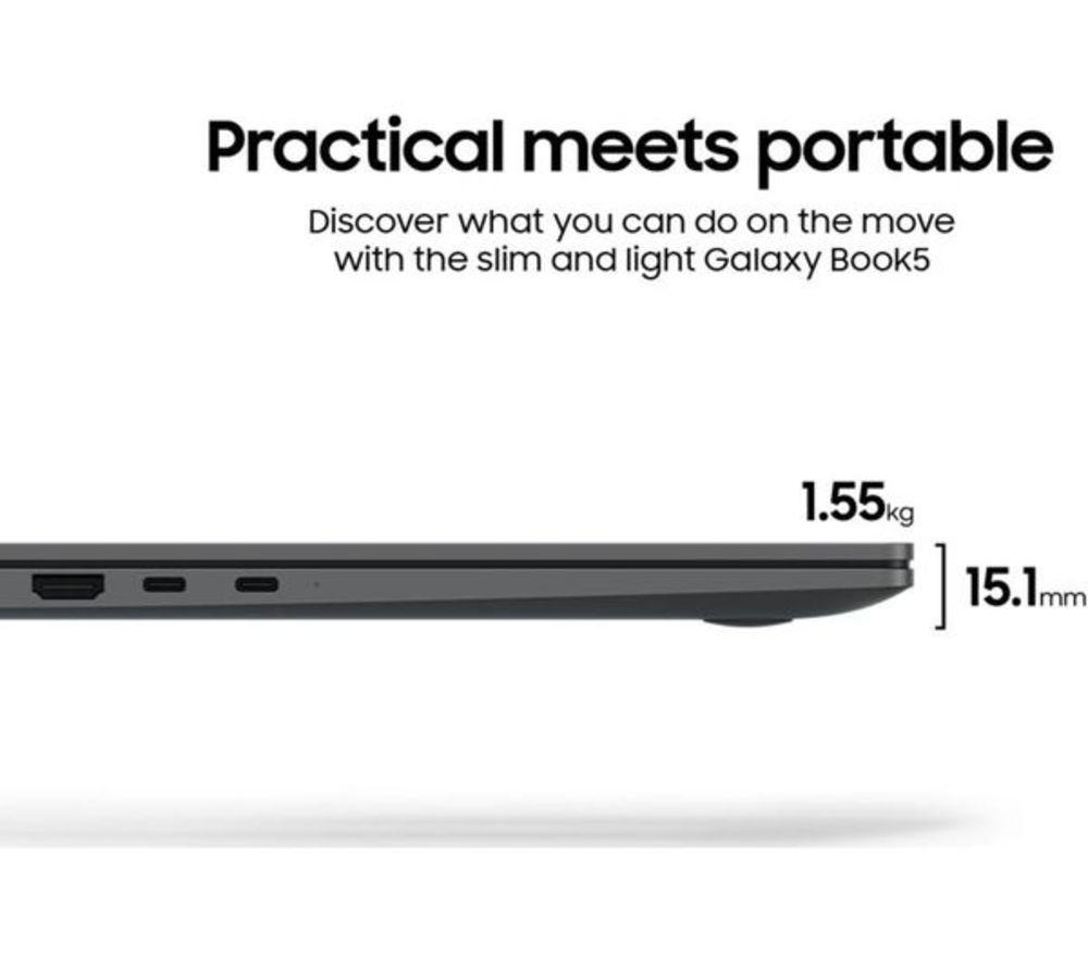 SAMSUNG Galaxy Book5 15.6" Refurbished Laptop - Intel&reg; Core&trade; Ultra 5, 512 GB SSD, Grey (Excellent Condition) image number 9 of 11