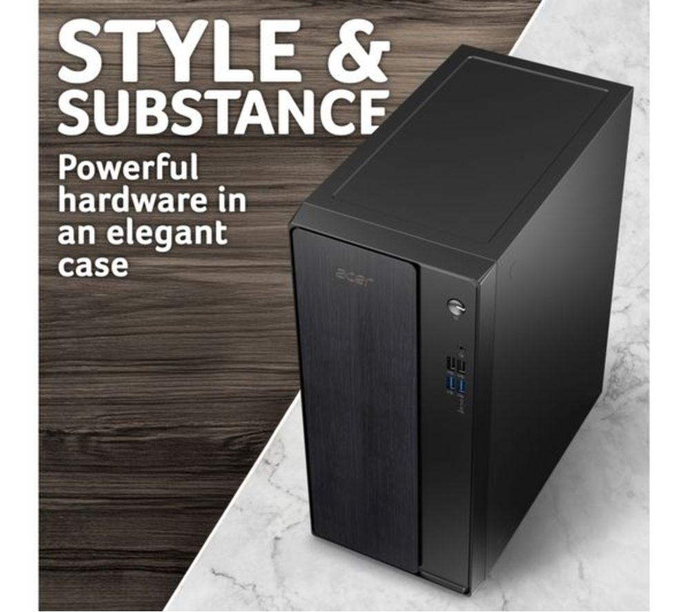 ACER Aspire TC-102 Refurbished Desktop PC - Intel&reg; Core&trade; i7, 1 TB SSD, Black (Excellent Condition) image number 4 of 7