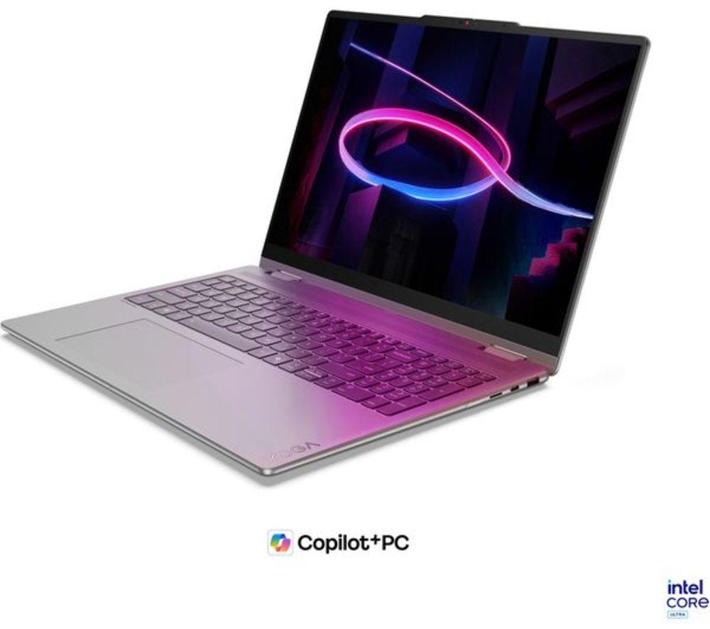 LENOVO Yoga 7i Aura Edition 16" 2 in 1 Refurbished Laptop, Copilot+ PC - Intel&reg; Core&trade; Ultra 7, 512 GB, Luna Grey (Very Good Condition) image number 8 of 8