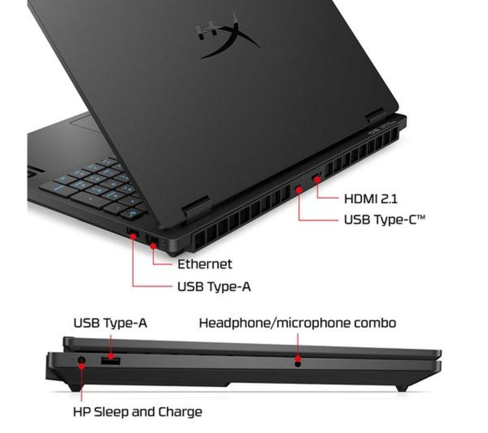 HP HyperX OMEN 15.3" Refurbished Gaming Laptop - Intel&reg; Core&trade; i5, RTX 5050, 1 TB SSD (Very Good Condition) image number 6 of 12
