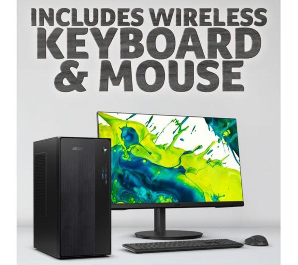 ACER Aspire TC-102 Refurbished Desktop PC - Intel&reg; Core&trade; i7, 1 TB SSD, Black (Very Good Condition) image number 2 of 6