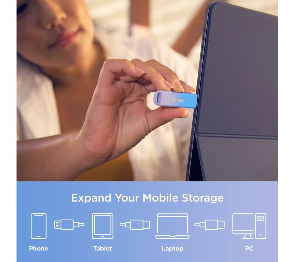 SANDISK Creator USB Type-C Memory Stick - 128 GB, Lilac-Blue Ombre image number 2 of 3