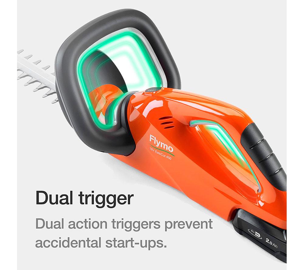 FLYMO SimpliCut 450 Cordless Hedge Trimmer - Orange image number 3 of 11