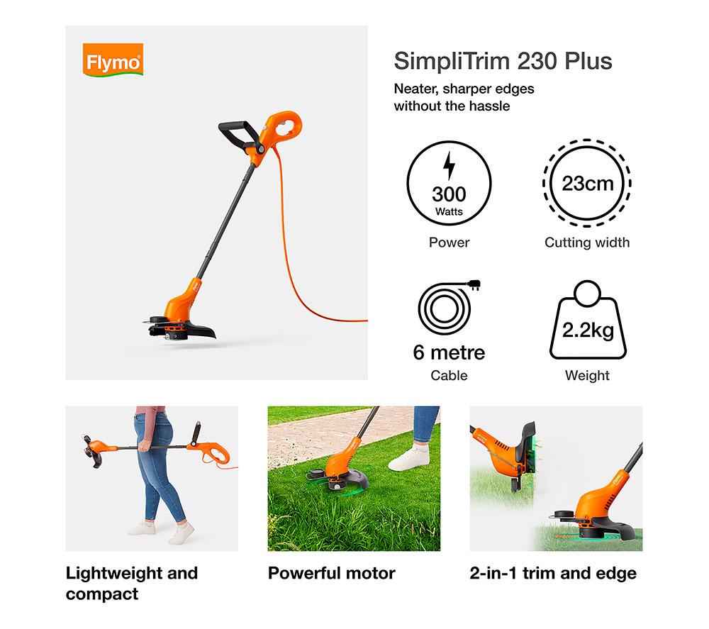 FLYMO SimpliTrim 230 Plus Grass Trimmer - Orange image number 2 of 9