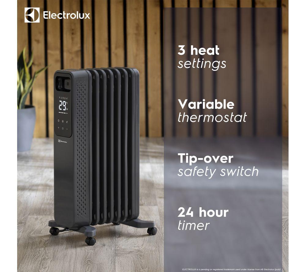 ELECTROLUX HEA2012ELGRY Portable Oil‑Filled Radiator &ndash; Grey image number 2 of 6