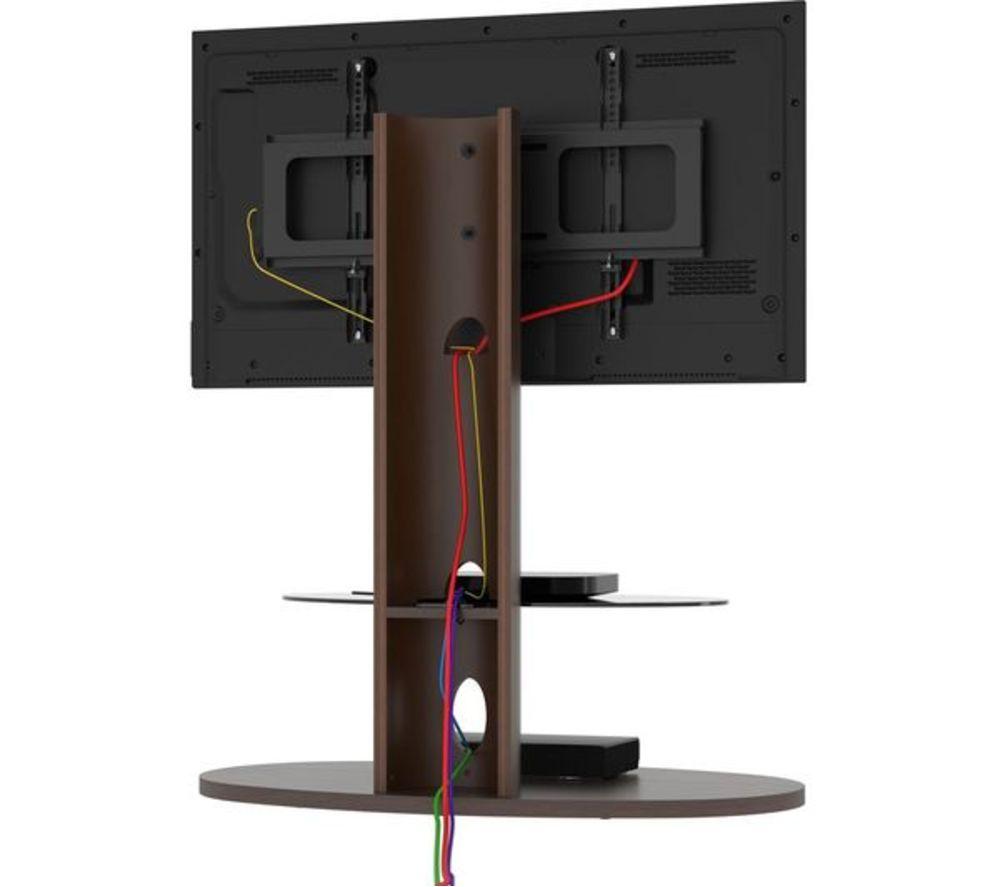 AVF Chepstow 930 mm Oval TV Stand with Bracket for 32-65" TVs - Walnut image number 13 of 26