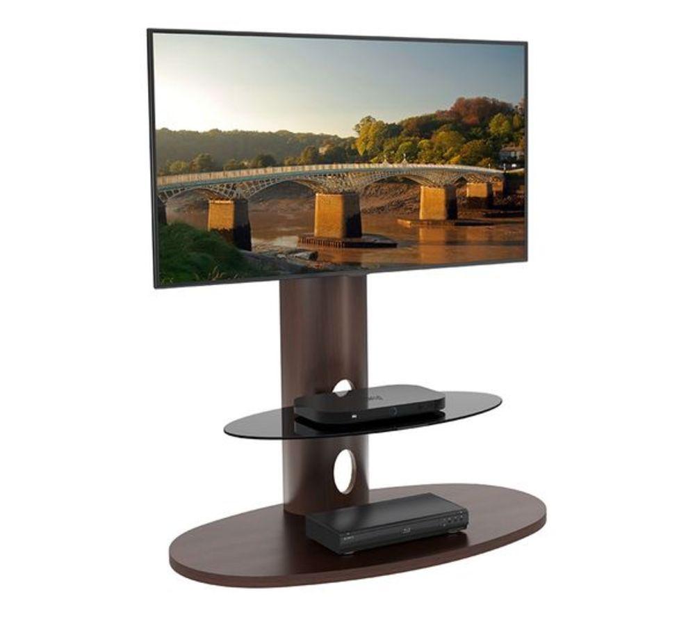 AVF Chepstow 930 mm Oval TV Stand with Bracket for 32-65" TVs - Walnut image number 18 of 26