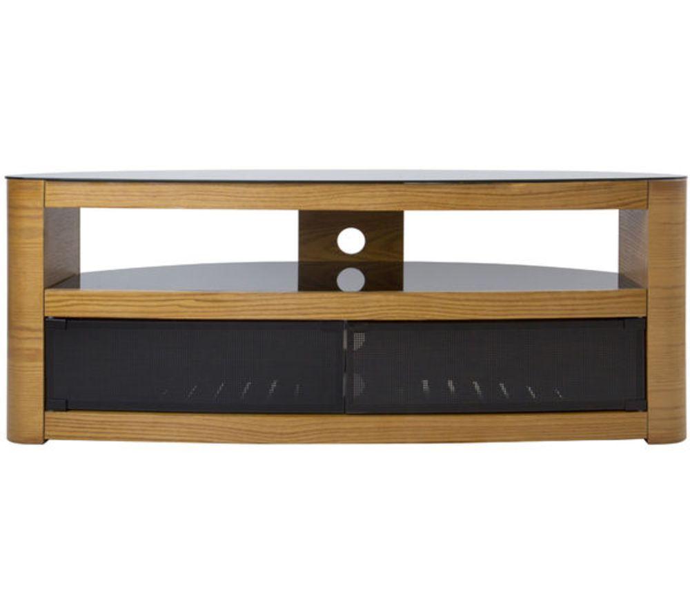 AVF Burghley 1250 mm Curved TV Stand for up to 65" TVs - Oak image number 3 of 6