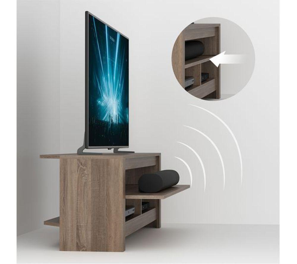 AVF Calibre Sound 1400 mm TV Stand with Sliding Shelf for up to 65" TVs - Rustic Sawn Oak image number 2 of 10