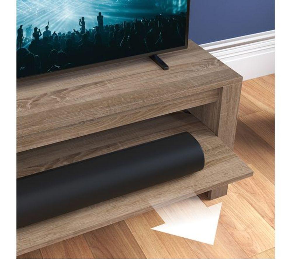 AVF Calibre Sound 1400 mm TV Stand with Sliding Shelf for up to 65" TVs - Rustic Sawn Oak image number 6 of 10