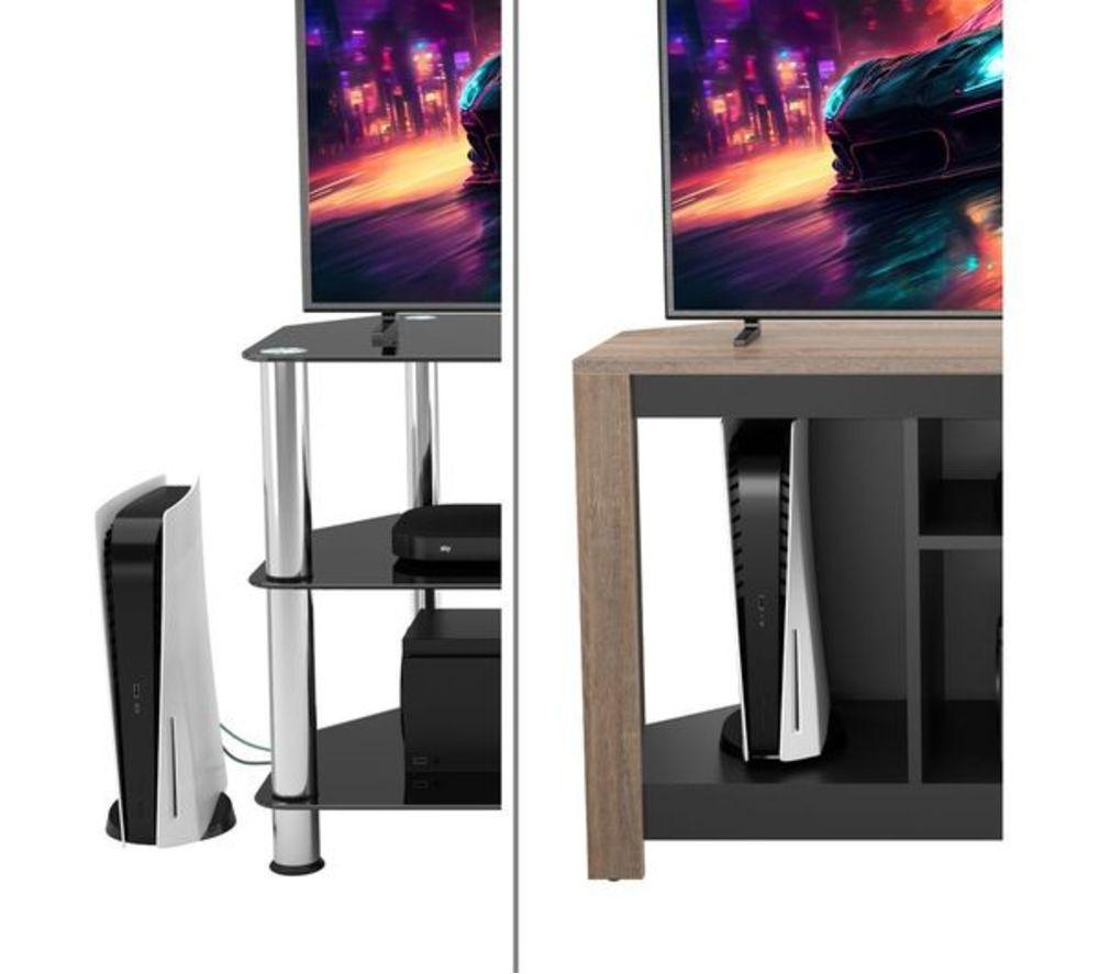 AVF Calibre Alto Gaming 1200 mm TV Stand for up to 60" TVs - Rustic Sawn Oak & Black image number 6 of 11