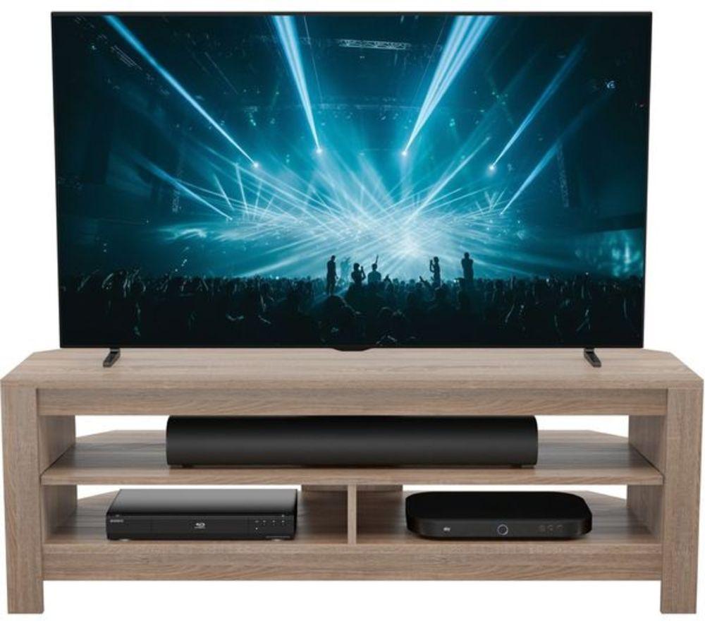 AVF Calibre Sound 1200 mm TV Stand with Sliding Shelf for up to 60" TVs - Rustic Sawn Oak image number 3 of 7