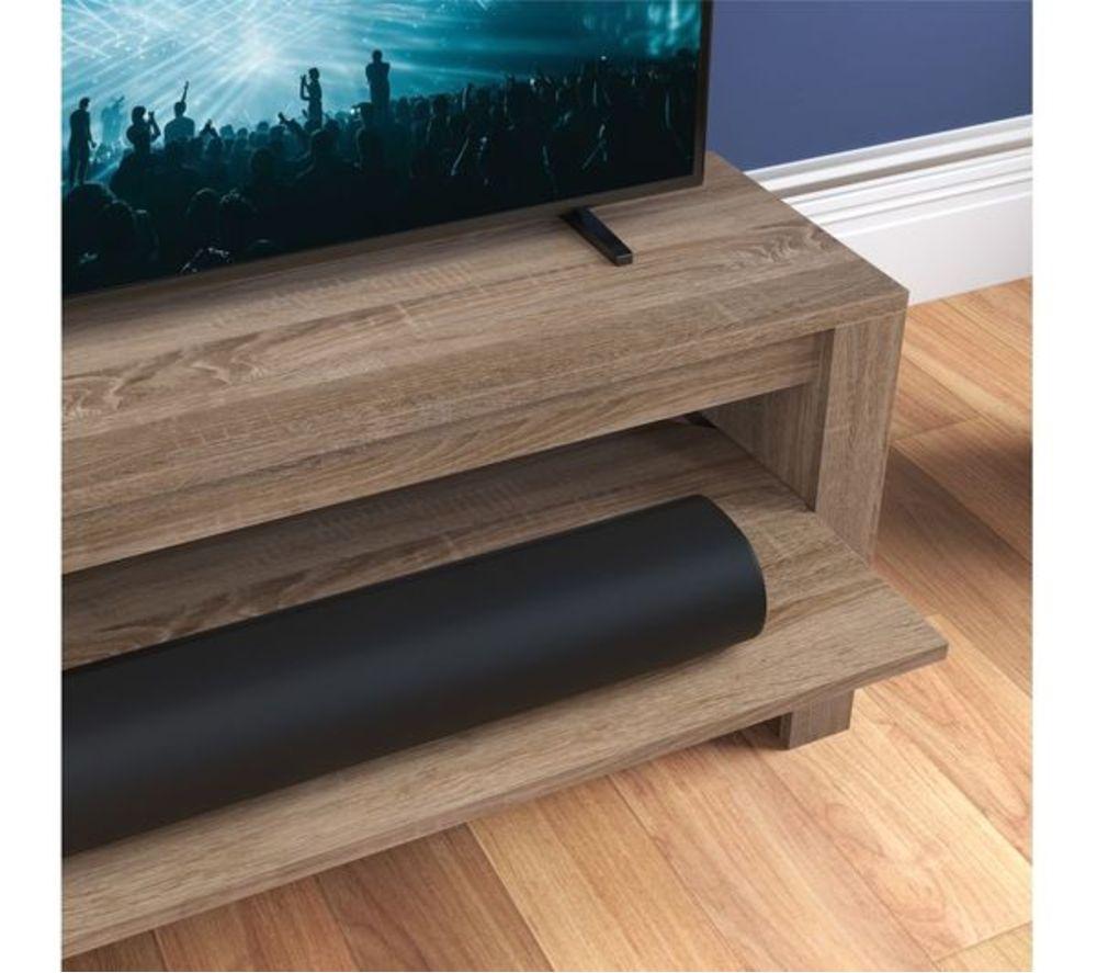 AVF Calibre Sound 1200 mm TV Stand with Sliding Shelf for up to 60" TVs - Rustic Sawn Oak image number 4 of 7