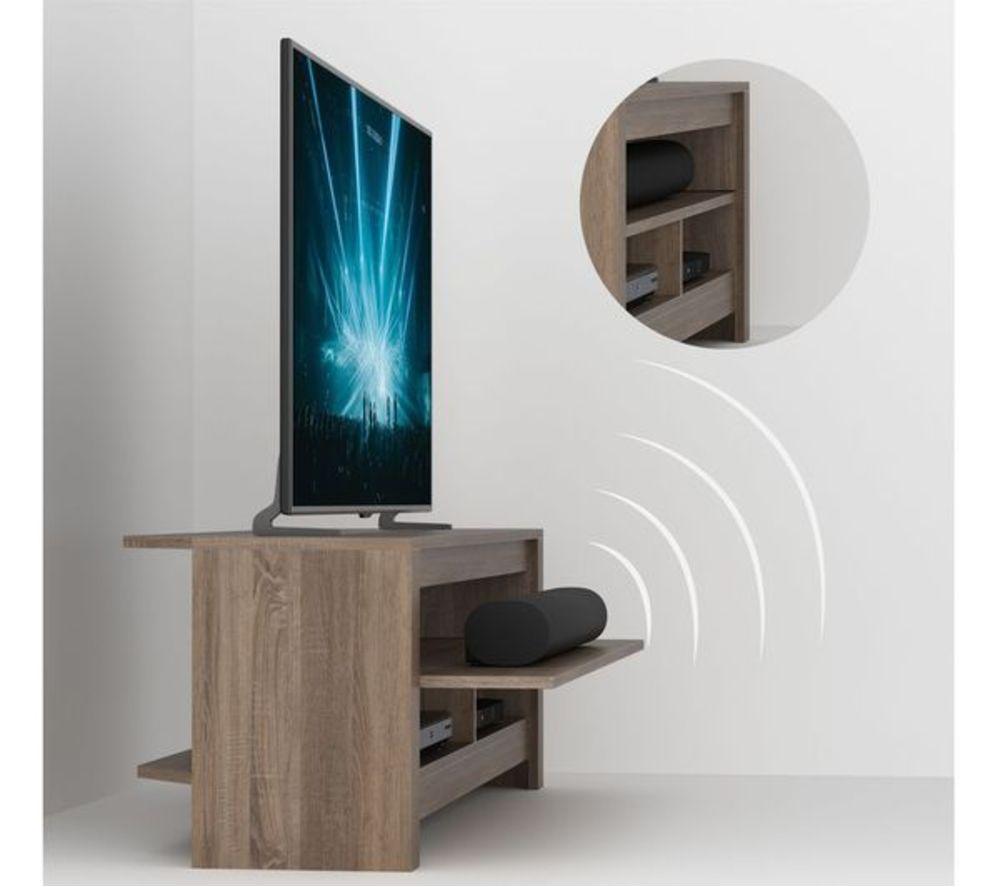 AVF Calibre Sound 1200 mm TV Stand with Sliding Shelf for up to 60" TVs - Rustic Sawn Oak image number 6 of 7