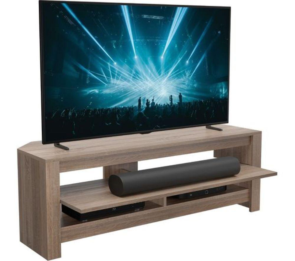 AVF Calibre Sound 1200 mm TV Stand with Sliding Shelf for up to 60" TVs - Rustic Sawn Oak image number 7 of 7