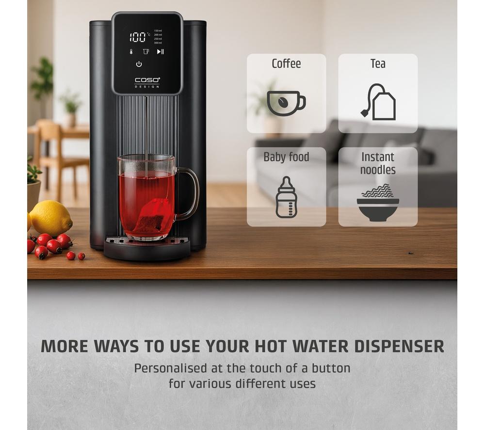 CASO HW 616 Turbo Hot Water Dispenser - Stainless Steel & Black image number 3 of 9