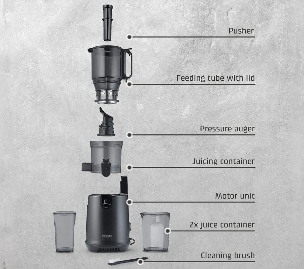 CASO DESIGN Juice Fit Pro Slow Juicer - Matte Black image number 6 of 6