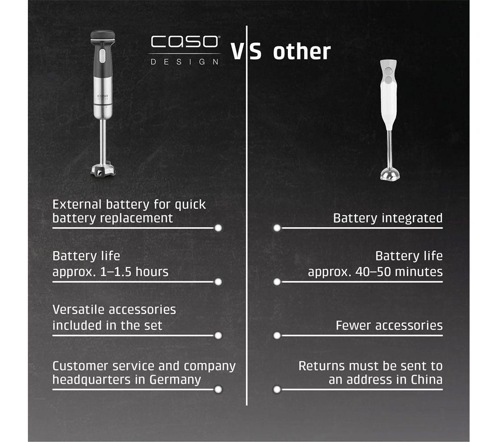 CASO Click & Mash 3605 Portable Hand Blender - Stainless Steel & Black image number 4 of 7