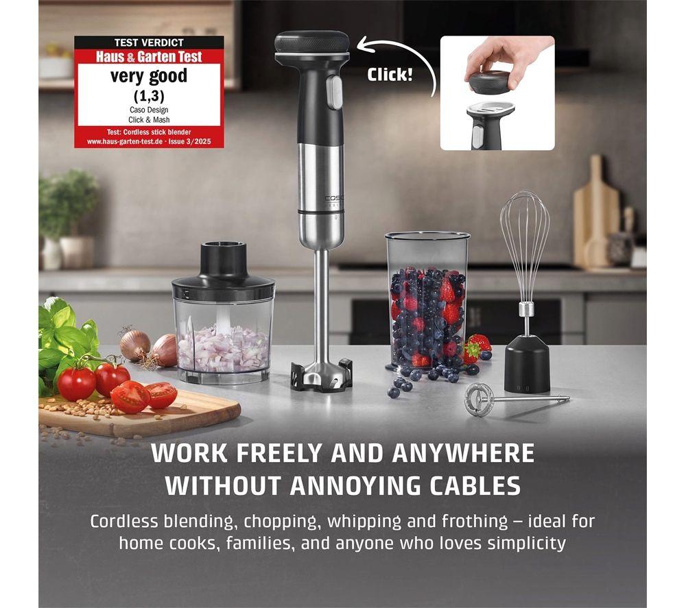 CASO Click & Mash 3605 Portable Hand Blender - Stainless Steel & Black image number 5 of 7