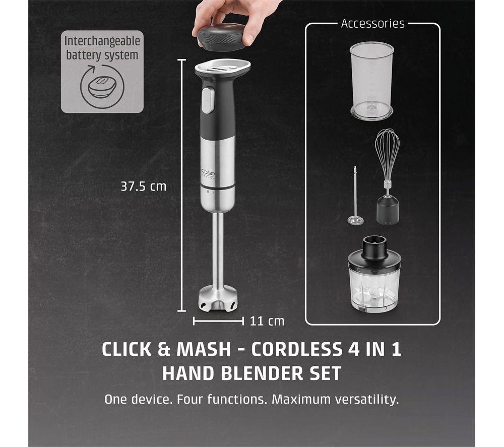 CASO Click & Mash 3605 Portable Hand Blender - Stainless Steel & Black image number 6 of 7
