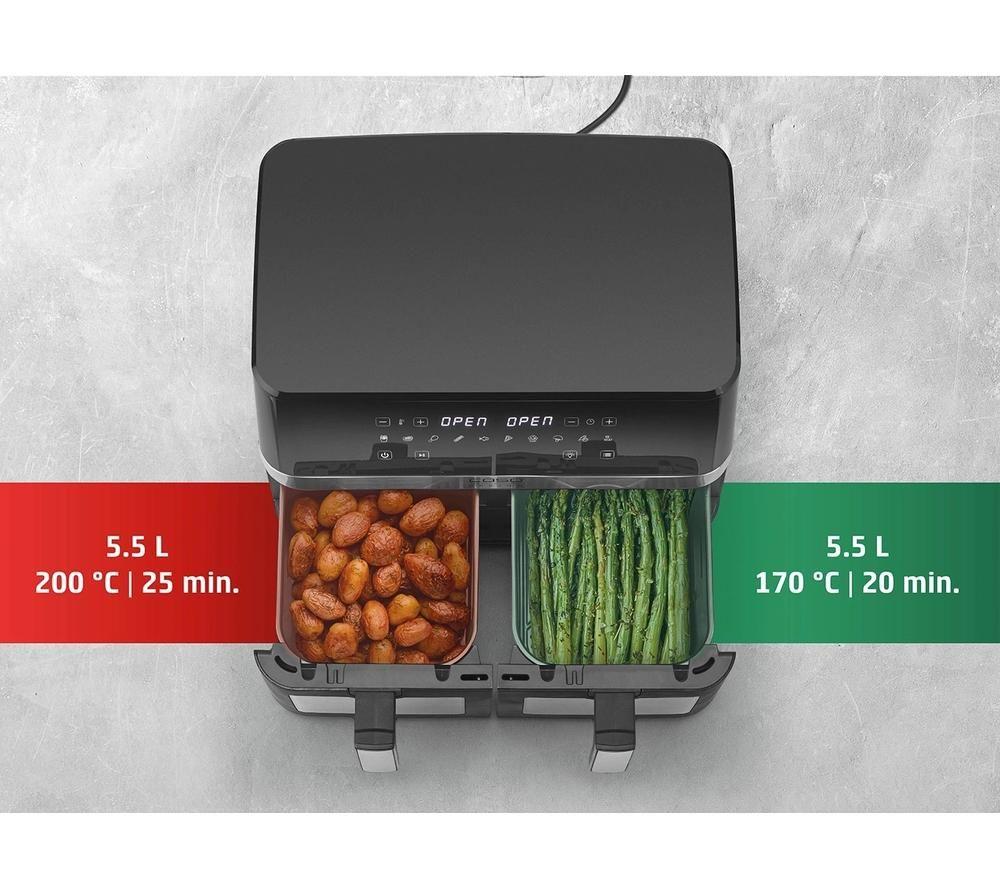 CASO DuoChef Air Fryer - Black & Silver image number 4 of 5