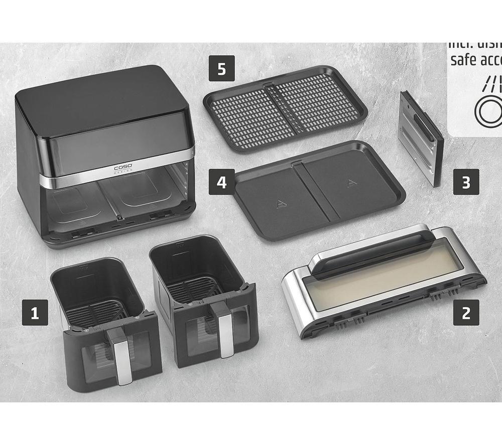 CASO DuoChef Air Fryer - Black & Silver image number 5 of 5
