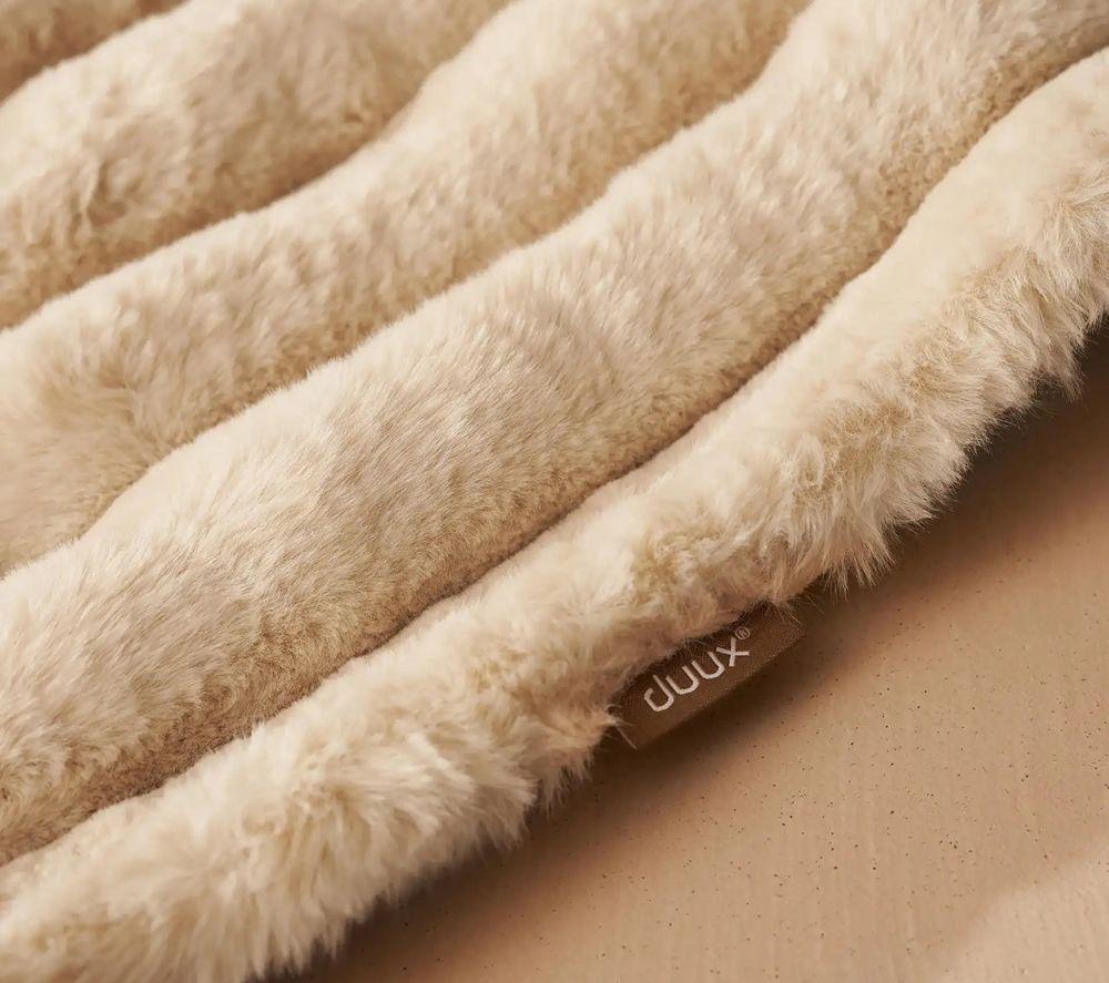DUUX Yentl Faux Fur Heated Blanket &ndash; Beige image number 5 of 8