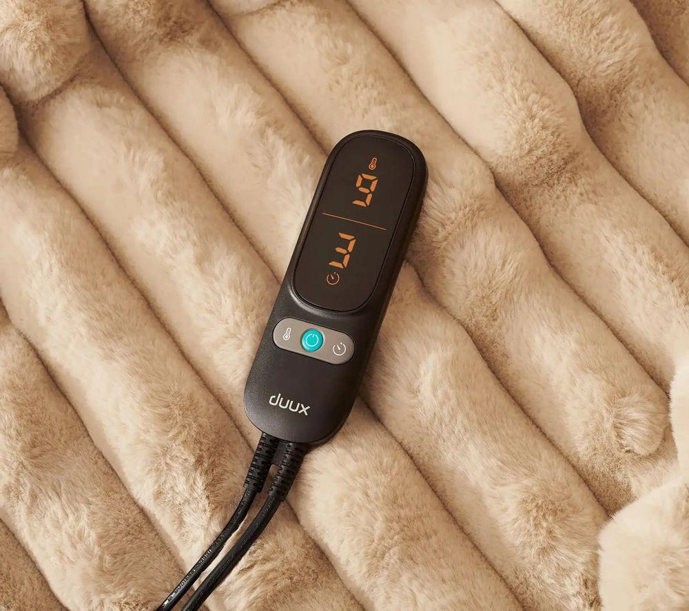 DUUX Yentl Faux Fur Heated Blanket &ndash; Beige image number 6 of 8