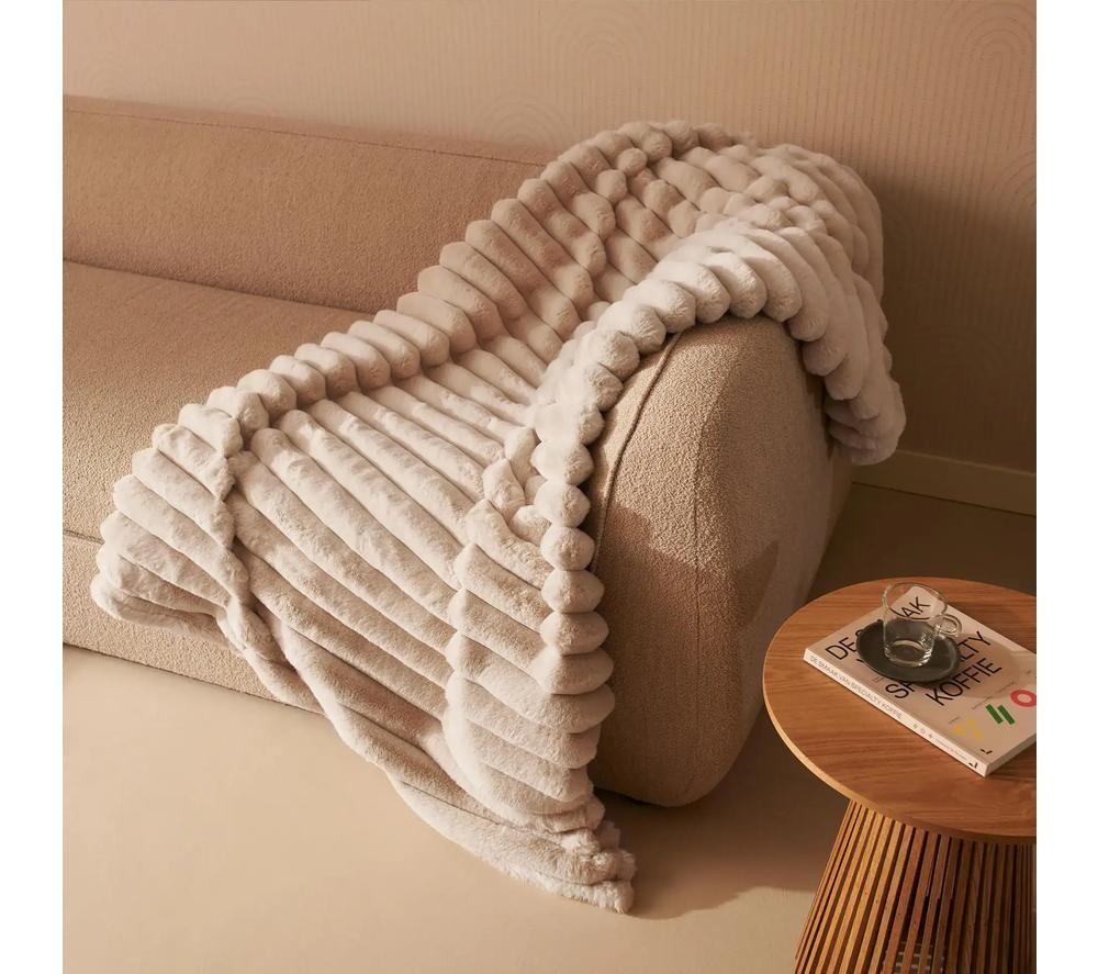 DUUX Yentl Faux Fur Heated Blanket &ndash; Grey image number 7 of 7
