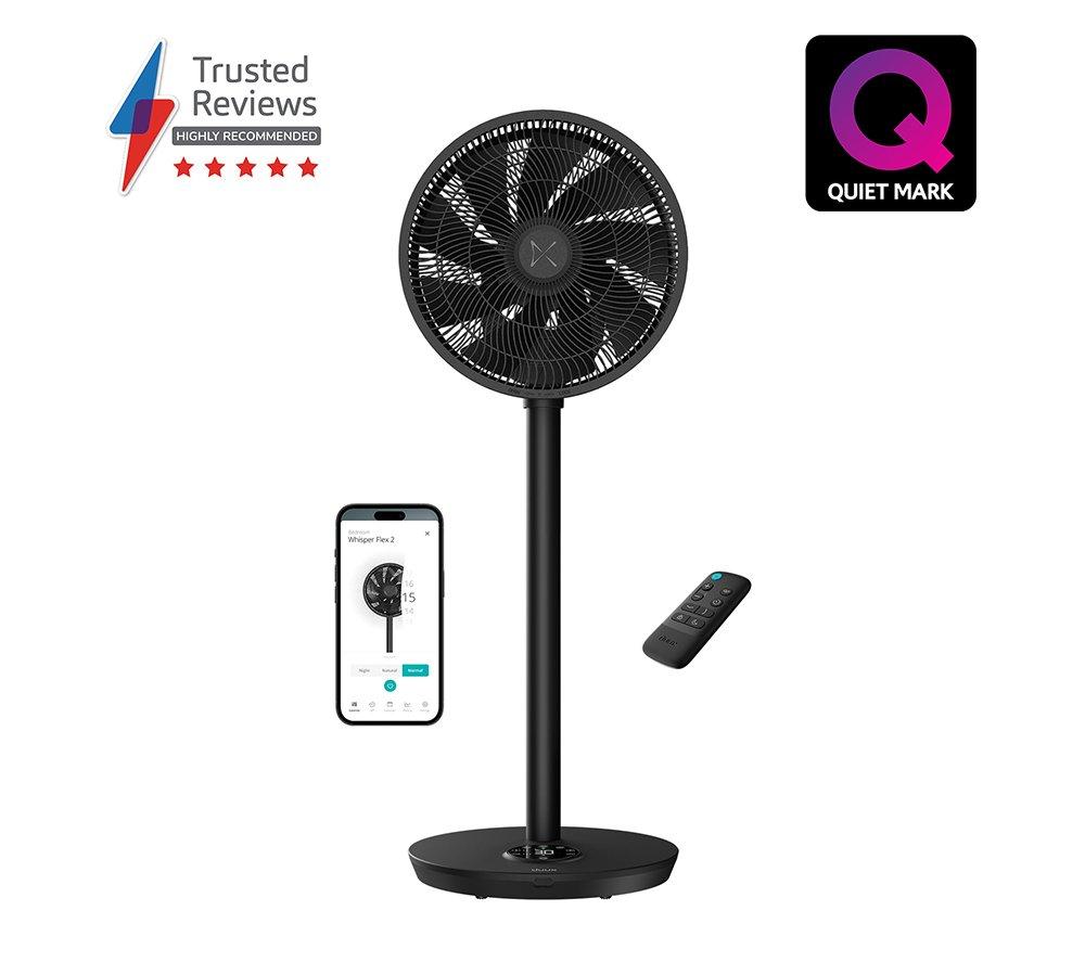 DUUX Whisper Flex 2 13.4" Smart Pedestal Fan - Black image number 2 of 11
